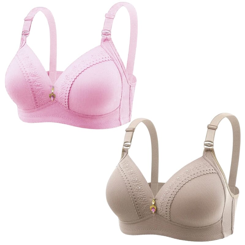 2 Sutiãs Lovegerie Push Up Support de Efeito Silicone Sem Aros