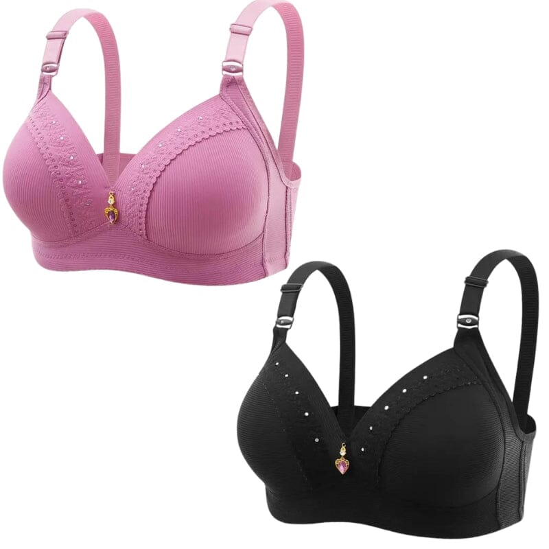 2 Sutiãs Lovegerie Push Up Support de Efeito Silicone Sem Aros